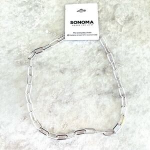 Sonoma The Everyday Chain Silver tone chain necklace recycled metal NWT